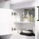 Harper Gloss White Combination Vanity Basin with Marble Top & Boston Toilet 1500mm - Black Accents