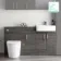Harper Charcoal Elm Combination Vanity Basin and Boston Toilet 1500mm