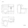 Harper Charcoal Elm Combination Vanity Basin and Boston Toilet 1200mm - Black Accents - Right Handed