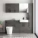 Harper Charcoal Elm Combination Vanity Basin and Boston Toilet 1500mm - Black Accents