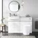 Foster Gloss White Combination Vanity Basin with Marble Top & Boston Toilet 1200mm