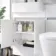 Foster Gloss White Combination Vanity Basin with Marble Top & Boston Toilet 1200mm