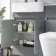 Foster Stone Grey Combination Vanity Basin with Marble Top & Boston Toilet 1200mm