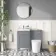 Bermuda Traditional Dove Grey Slimline Back To Wall Unit and Boston Toilet