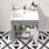 Bermuda Dove Grey Combination Vanity Basin and Boston Toilet 1100mm
