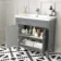 Bermuda Dove Grey Combination Vanity Basin and Boston Toilet 1300mm