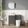Bermuda Traditional Graphite Grey Slimline Back To Wall Unit and Boston Toilet