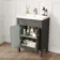 Bermuda Graphite Grey Combination Vanity Basin and Boston Toilet 1100mm