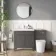 Bermuda Graphite Grey Combination Vanity Basin and Boston Toilet 1300mm