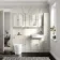 Monaco Chalk White Combination Vanity Basin with Marble Top and Boston Toilet 1500mm