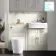 Monaco Chalk White Combination Vanity Traditional Basin and Boston Toilet 1200mm