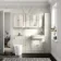 Monaco Chalk White Combination Vanity Traditional Basin and Boston Toilet 1500mm