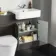 Monaco Graphite Grey Combination Vanity Basin and Boston Toilet 1200mm