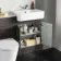 Monaco Graphite Grey Combination Vanity Basin with Marble Top & Boston Toilet 1200mm