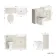 Monaco Chalk White Combination Vanity Traditional Basin and Hudson Toilet with Wooden Seat 1200mm