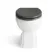 Monaco Graphite Grey Combination Vanity Traditional Basin and Hudson Toilet with Wooden Seat 1500mm