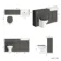 Monaco Graphite Grey Combination Vanity Traditional Basin and Hudson Toilet with Wooden Seat 1500mm