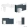 Monaco Inky Blue Combination Vanity Basin with Marble Top and Boston Toilet 1500mm