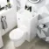 Ohio Gloss White 2-In-1 Combined Wash Basin & Austin Toilet 500mm