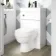 Ohio Gloss White 2-In-1 Combined Wash Basin & Seattle Toilet 500mm