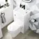 Ohio Gloss White 2-In-1 Combined Wash Basin & Denver Toilet 500mm