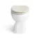 Bermuda Chalk White Combination Vanity Basin and Hudson Toilet with Wooden Seat 1100mm