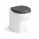 Bermuda Graphite Grey Combination Vanity Basin and Hudson Toilet with Wooden Seat 1000mm