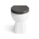 Bermuda Graphite Grey Combination Vanity Basin and Hudson Toilet with Wooden Seat 1000mm