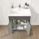 Bermuda Graphite Grey Combination Vanity Basin and Hudson Toilet with Wooden Seat 1100mm