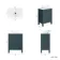 Bermuda Inky Blue Vanity with Marble Top & Oval Counter Top Basin 600mm