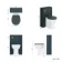 Bermuda Traditional Inky Blue Slimline Back To Wall Unit and Hudson Toilet with Wooden Seat