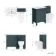 Bermuda Inky Blue Combination Vanity Basin and Seattle Toilet 1100mm