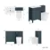 Bermuda Inky Blue Combination Vanity Basin and Boston Toilet 1100mm