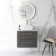 Elba Graphite Grey Wall Hung Drawer Vanity with Marble Top & Curved Counter Top Basin 600mm - Brushed Brass Accents
