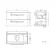 Elba Graphite Grey Wall Hung Drawer Vanity with Marble Top & Curved Counter Top Basin 800mm - Brushed Brass Accents