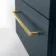 Elba Inky Blue Wall Hung Drawer 600mm Excludes Counter Top Basin - Brushed Brass Accents