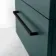 Elba Midnight Green Wall Hung Drawer Vanity with Marble Top & Oval Counter Top Basin 600mm - Black Accents