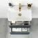 Corsica Inky Blue Wall Hung Slimline Basin Drawer Vanity 500mm