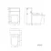 Corsica Curved Inky Blue Slimline Back To Wall Unit and Boston Toilet
