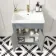 Bermuda Dove Grey Basin Vanity 600mm - Brushed Brass Accents
