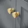 Bermuda Dove Grey Basin Vanity 600mm - Brushed Brass Accents