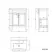 Bermuda Dove Grey Basin Vanity 600mm - Brushed Brass Accents