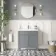 Bermuda Dove Grey Basin Vanity 800mm - Brushed Brass Accents
