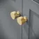 Bermuda Dove Grey Basin Vanity 800mm - Brushed Brass Accents