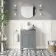 Bermuda Dove Grey Vanity with Round Counter Top Basin 600mm - Brushed Brass Accents