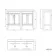 Bermuda Chalk White Double Basin Vanity 1200mm - Brushed Brass Accents