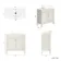 Bermuda Chalk White Vanity with Marble Top & Curved Counter Top Basin 800mm - Brushed Brass Accents