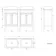 Bermuda Chalk White with Marble Top & Curved Counter Top Basin 1200mm - Brushed Brass Accents