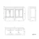 Bermuda Graphite Grey Double Basin Vanity 1200mm - Brushed Brass Accents