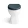 Bermuda Inky Blue Combination Vanity Basin and Hudson Toilet with Wooden Seat 1300mm